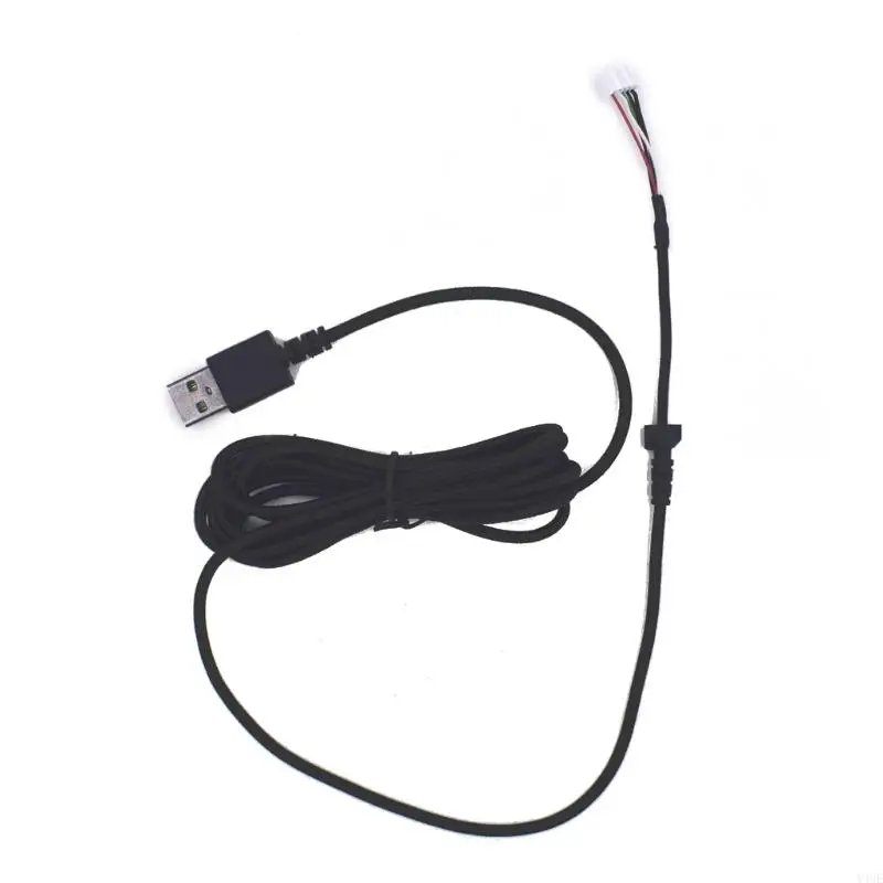 Y4ue para Gaming Computer Ratón Piezas repuesto cable USB Cable ratón trenzado Durable Nylon
