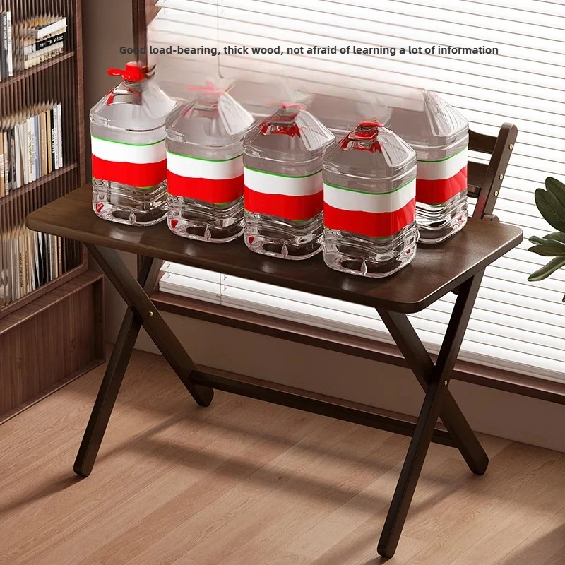 Foldable Study Desk | Space Saving Workstation with Adjustable Shelf & Multi-Function Laptop Table for Small Dorm Spaces‌