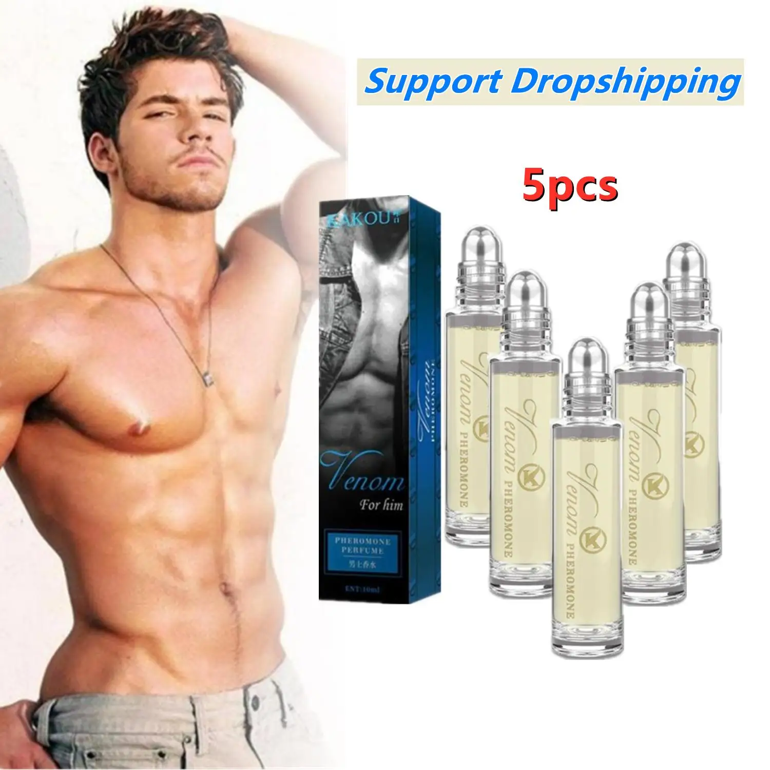 5PCS Pheromones Perfume For Men Attract Women Roll On Perfume Roll On Natural Men Fragrances Body Fragrances Anti Deodorant Oil