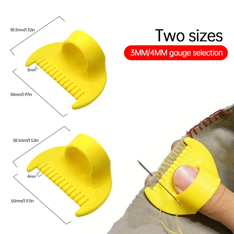 1-5 قطعة Diy بها بنفسك اليد الخياطة الإيدز اليد الخياطة المعونة الخياطة كشتبان إصبع حامي أدوات خياطة سهلة للمبتدئين وكبار السن الخياطة