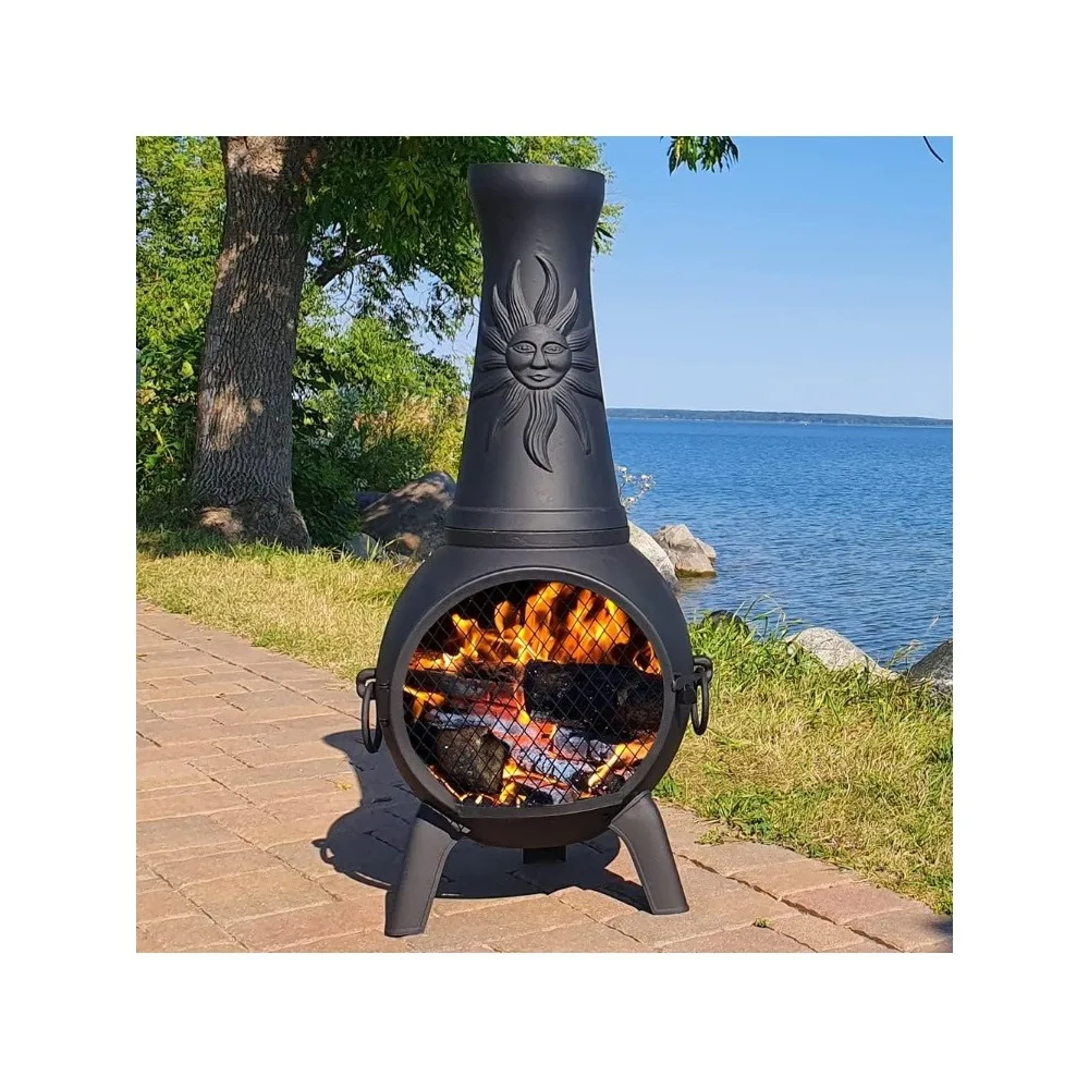 야외 Chiminea 벽난로-주조 알루미늄 데크 또는 파티오 벽난로