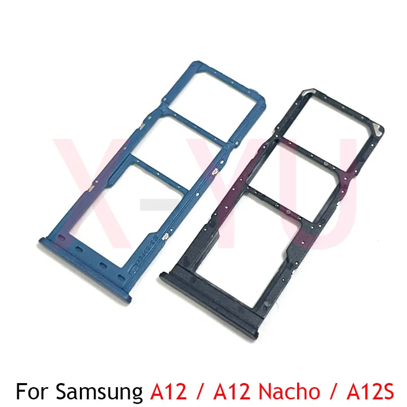 Sim Card Tray Holder For Samsung Galaxy A12 A125F / A12 Nacho A127F / A12S SD Card Reader Slot Adapter