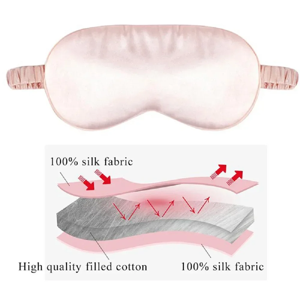 Imitated Silk Eye Patch Shading Sleep Eye Mask Eyepatch Travel Relax Cover Eyeshade Health Sleeping Shield Soft Eye Care Tools