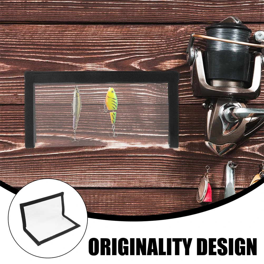 

1 Bait Transparent PVC Fishing Gear Case 20x10cm Portable Lure Wrap Hook Cover Fishing Bait Protector Practical Durability