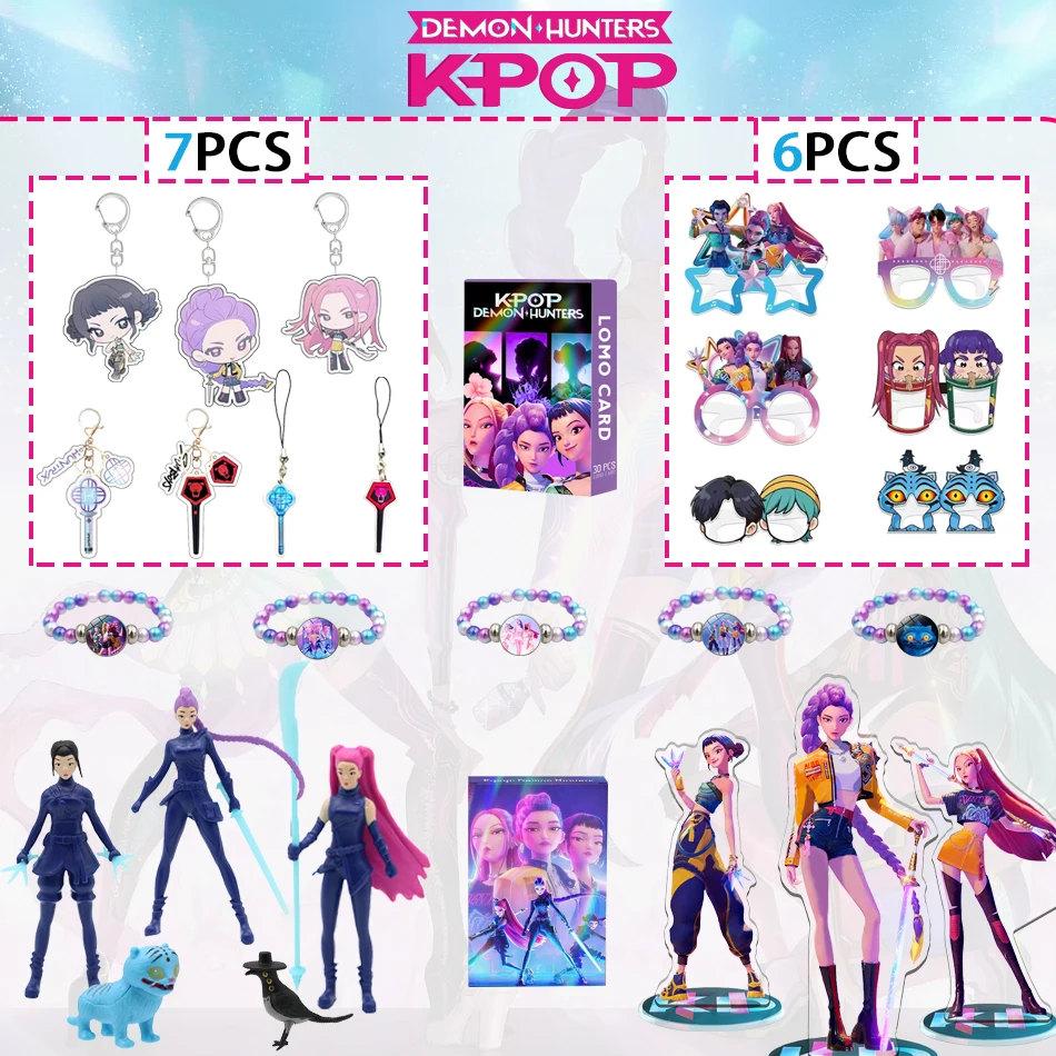 Pulseras KPop Demon Hunters, pulsara con cuentas a moda para niñas, figura de dibujos animados, accessori de joía, juguet