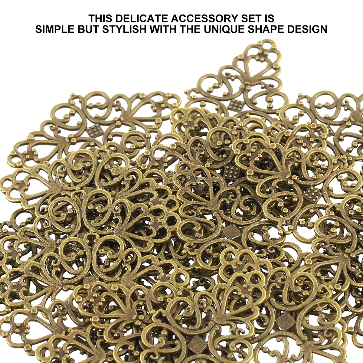 

40pcs Vintage Jewelry Accessories Metal Charms Bracelet Decorations DIY Supplies Alloy Connectors Necklace Crafts