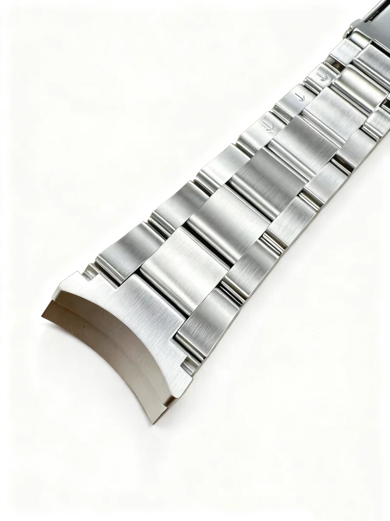 22mm Silver Black Stainless Steel Watch Band Curved Solid Links Bracelet Fit for Tissot Quickster T116617