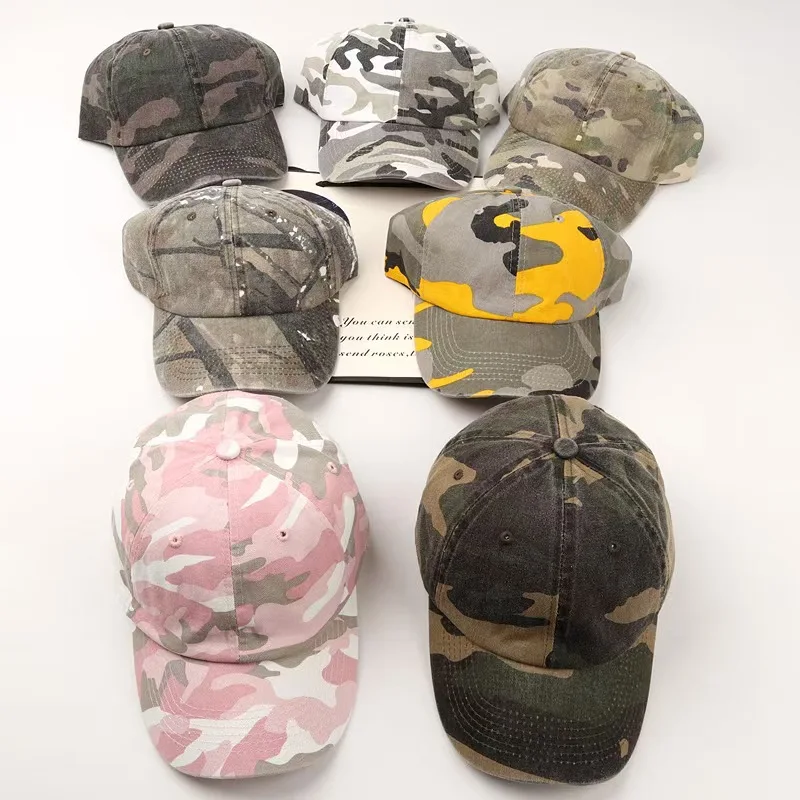 1 PC Unisex Wandern Camouflage Tactics Baseball Cap Blätter Dschungel Hut Unstrukturierte Baumwolle 6 Panel Baseball Cap – Detail 4