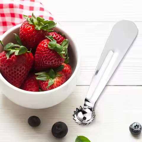 Tomato Strawberry Seed Remover Fruit Coring ToolStainless Steel Kitchen Gadgets Top Stem Remover Portable Easy Handling