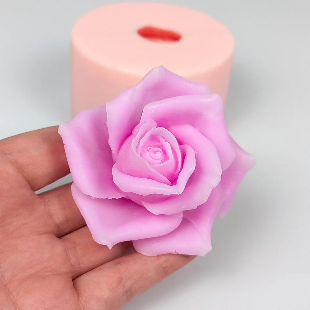 3D Blooming Roses Flower Moulds Flowers Rose Soap Molds Silicone Candle Mold Wedding Birthday Valentine's Day Clay Resin HC0629