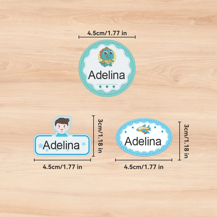 Customized Name Tags for School Essentials - Durable Waterproof Labels Iron-On/Sewn for Kids Uniforms, Backpacks & Fabric Items