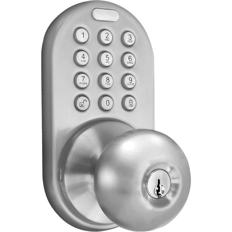 

Electronic Touchpad Keyless Entry Door Lock Code Keypad for Home Indoor Use Satin Nickel
