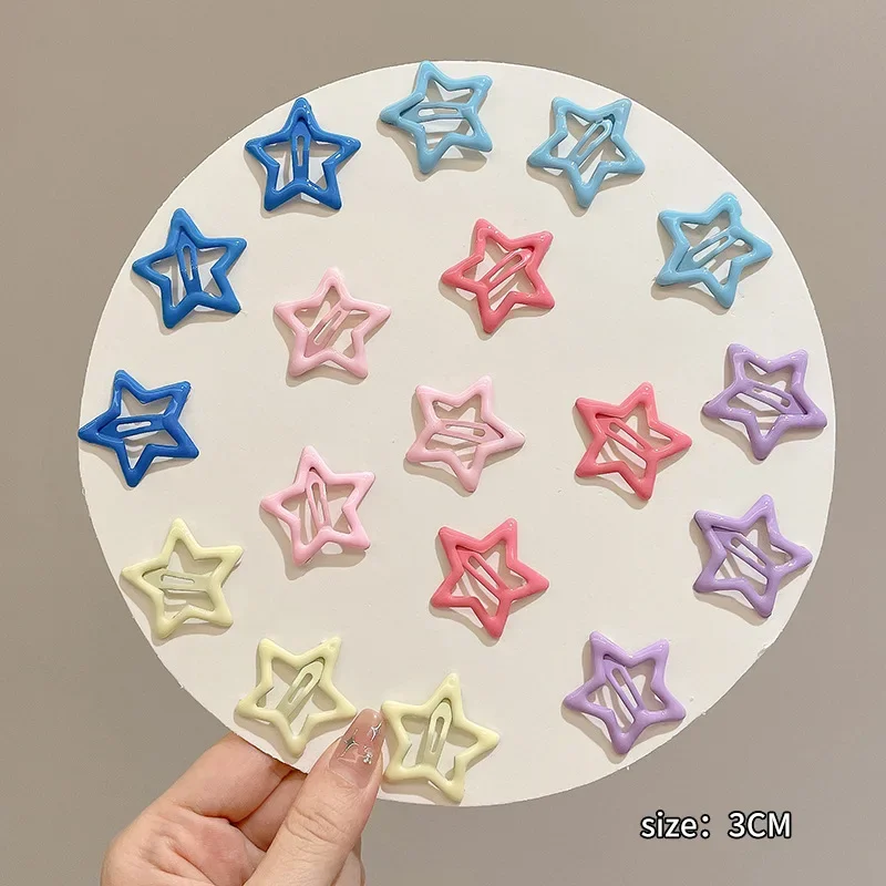 20 قطعة مقاطع الشعر الملونة ستار BB للفتيات الأطفال جميل الشعر تزيين دبابيس الشعر باريت أغطية الرأس إكسسورات شعر الأطفال #6