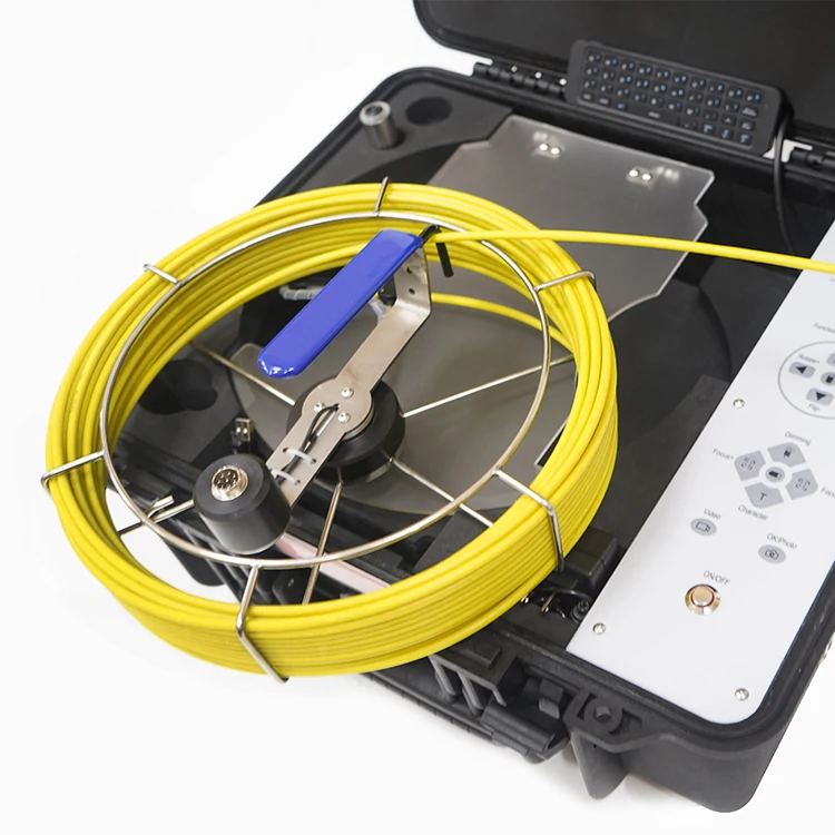 Cobra de inspeção de encanamento de esgoto CCTV de cabo de 10,1 polegadas 20-60m e localizador de 512 Hz