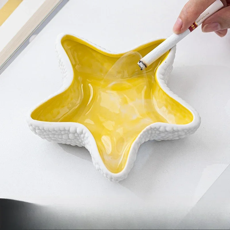 DSA ceramic ashtray creative personality home living room advanced sense storage ornament
