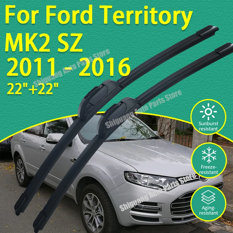 

Front Silicone Coating Wipers for Ford Territory MK2 SZ 2011 - 2016 Car Wiper Windshield Windscreen Blades Accessories 2012 2013