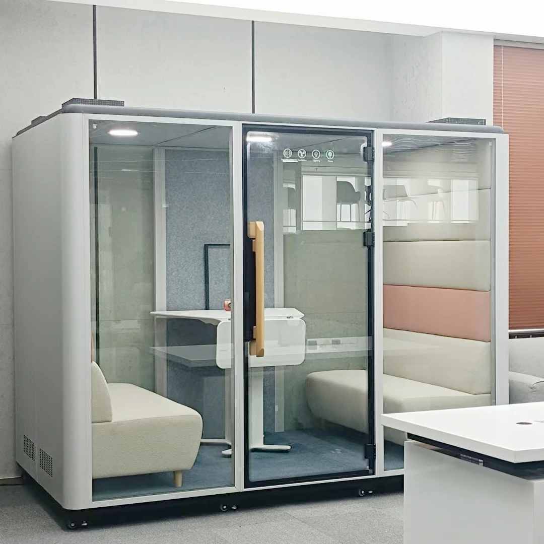 

Hooqu Modern Versatile Home/Office/Gym Studio Mobile Soundproof Phone Booth Piano Room For Music Practice Silent Sleep Steel Fra