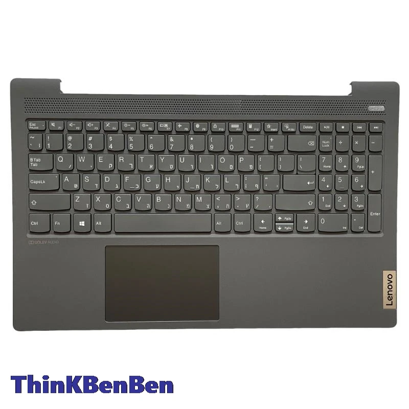 

HB Hebrew Graphite Grey Keyboard Upper Case Palmrest Shell Cover For Lenovo Ideapad 5 15 ITL05 IIL05 ALC05 ARE05 5CB0X56368