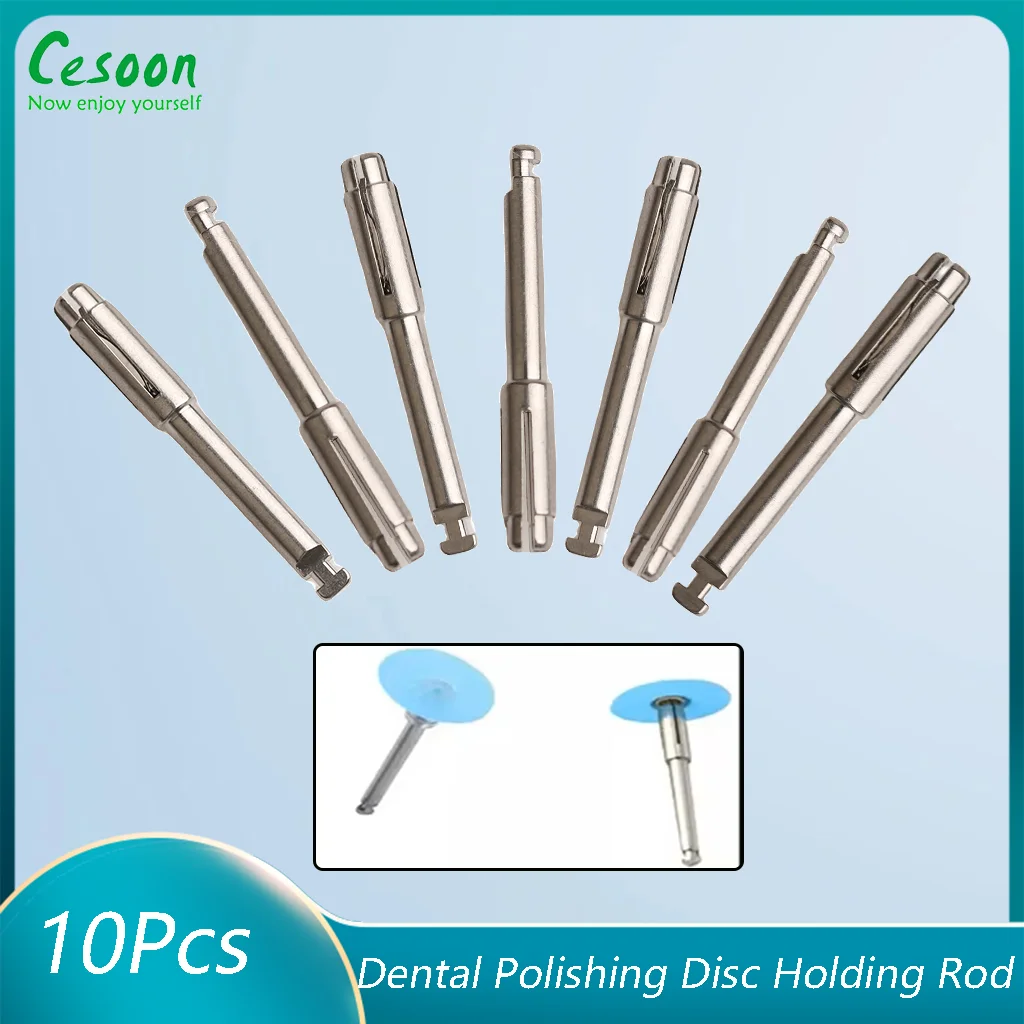 10Pcs Dental Disc Polishing Holding Rod Mandrel Discs Fit RA Shank Polish Disk Stainless Steel Tool For Dentistry Rotary Wheels