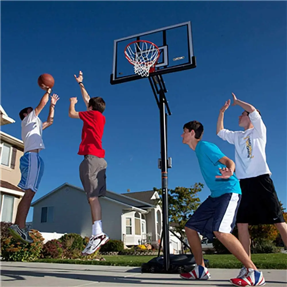 Portable Basketball System, 52 Inch Shatterproof Backboard,Black