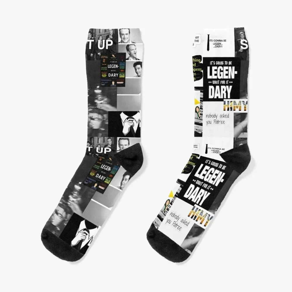 

HIMYM collage Socks Stockings compression funny gifts Men's Socks Luxury Women's