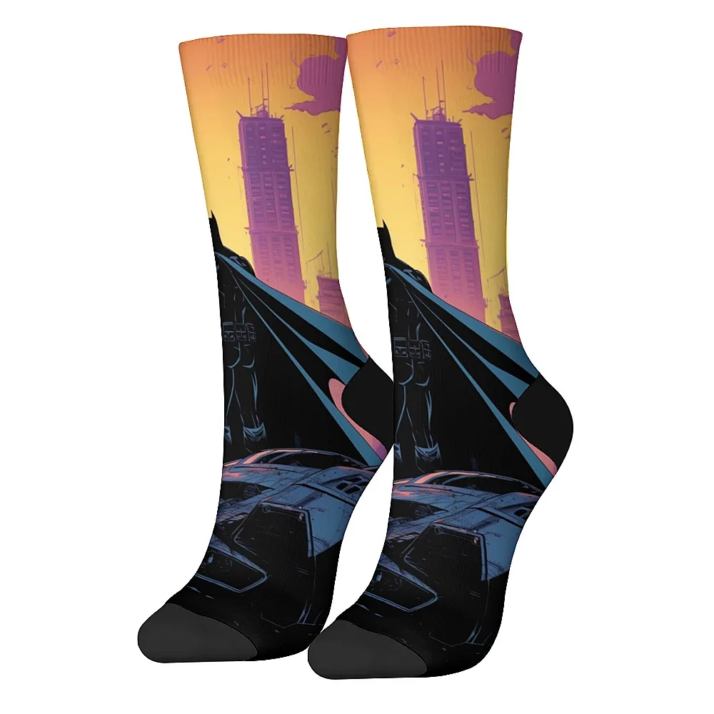 New and interesting men's socks, comic bat cartoon hero, street hip hop style, fashion, comfortable and breathable, ideal gift