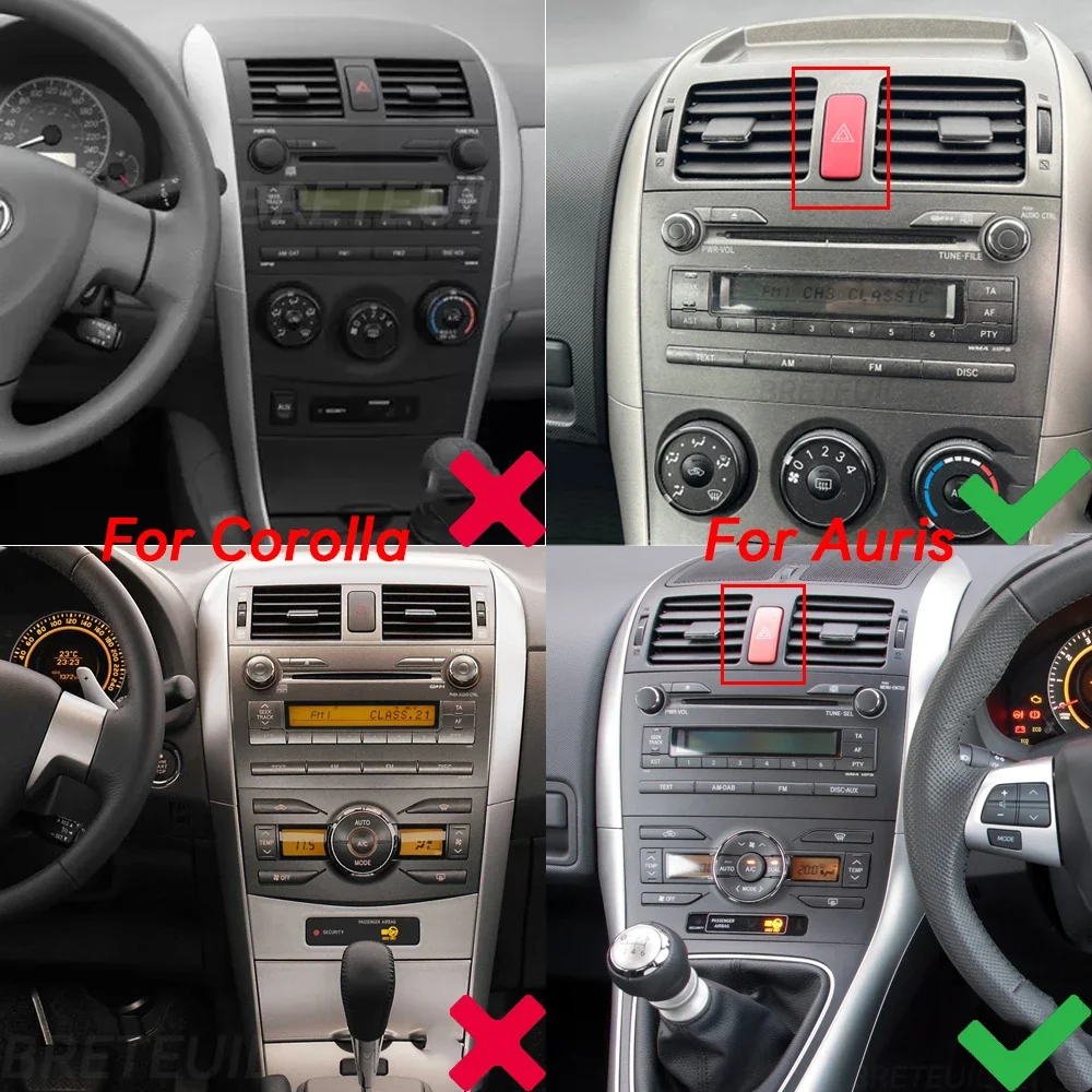 For Toyota Auris E150 2006 - 2012 Android Car Radio Automotive Multimedia Player Navigation GPS Carplay Touch Screen Auto Stereo