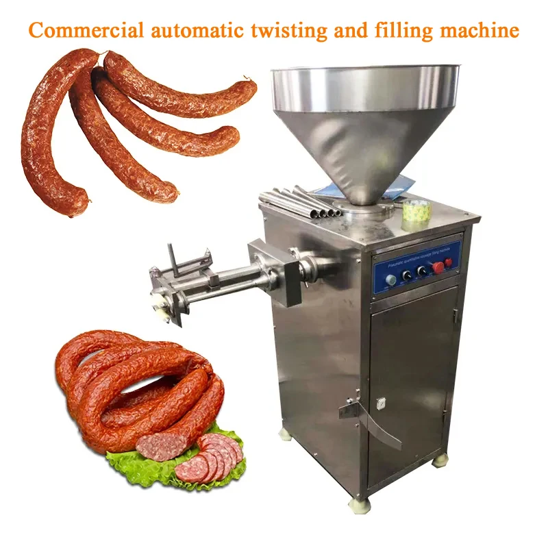 Commercial Ration Electric Pump Meat Grinder Maker Stuffer Long Sausage Filler Filling Machine