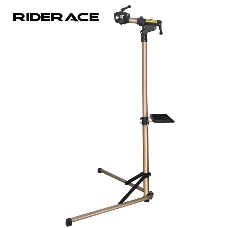 RIDERACE Bicycle Repair Stand Professional Adjustable Road Bike Maintenance Rack Durable Aluminum Alloy Foldable Storage