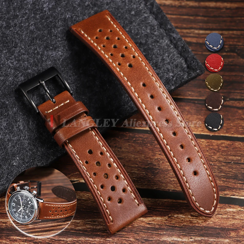 18mm 20mm 22mm 24mm Vintage Echtes Leder Straps Für Huawei Uhr GT5 GT4 Uhr Band Atmungsaktive universal Armband Zubehör