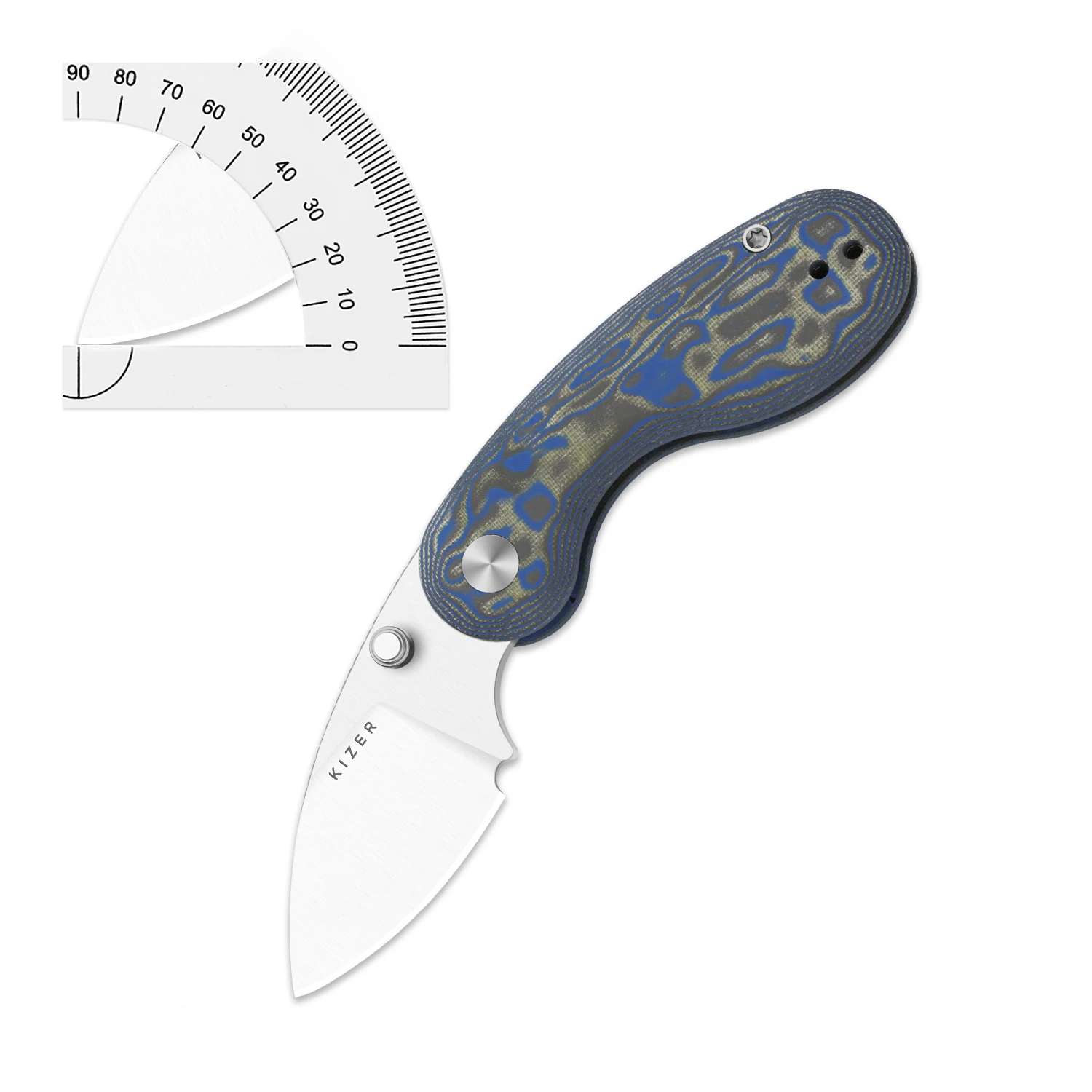 มีดพับคิเซอร์ ไมโครบี รุ่น V2742A1/A2/A3/A4/A5/A6 ใบมีด 14C28N ด้ามอลูมิเนียม/ไมคาร์ต้า/G10 มีดสำหรับตั้งแคมป์กลางแจ้ง