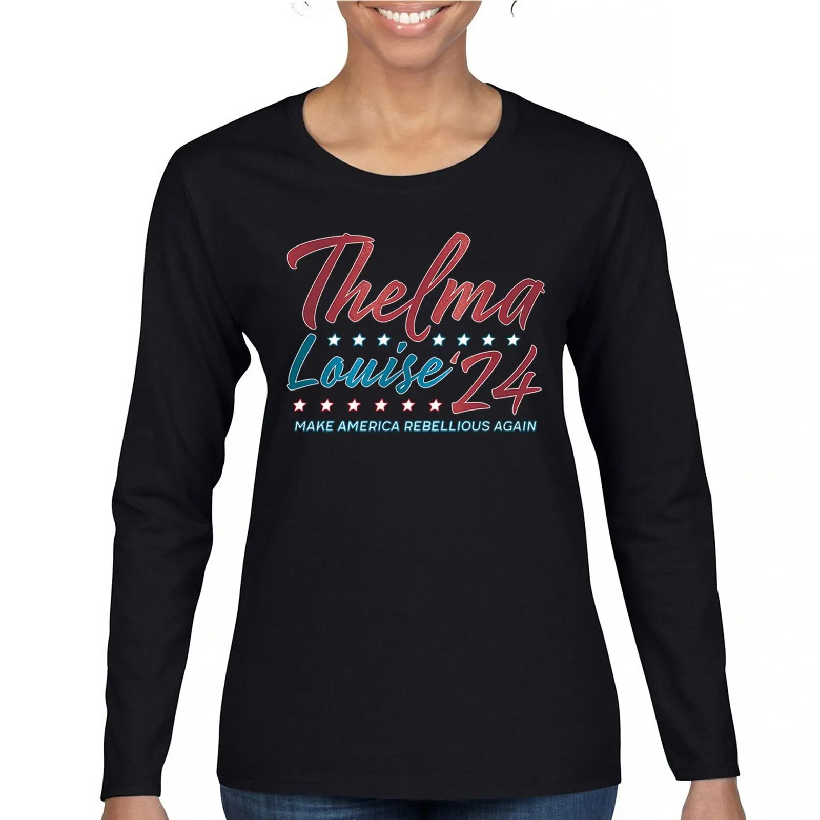 

Thelma & Louise 24 Make America Rebellious Women's Long Sleeve T-shirt Friends