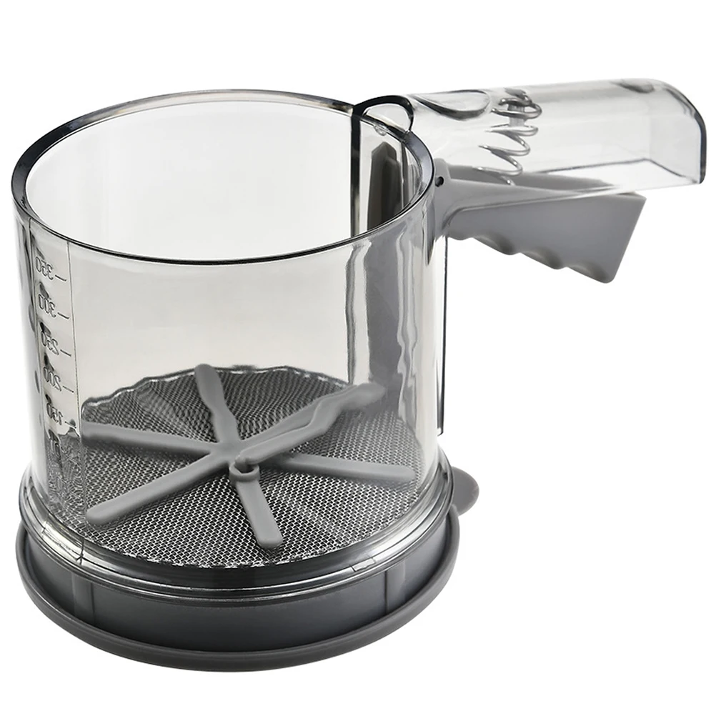

Double Layer Flour Sifter Fine Mesh Manual Baking Sieve For Powdered Sugar Gadget Portable Sifting Tool Cup