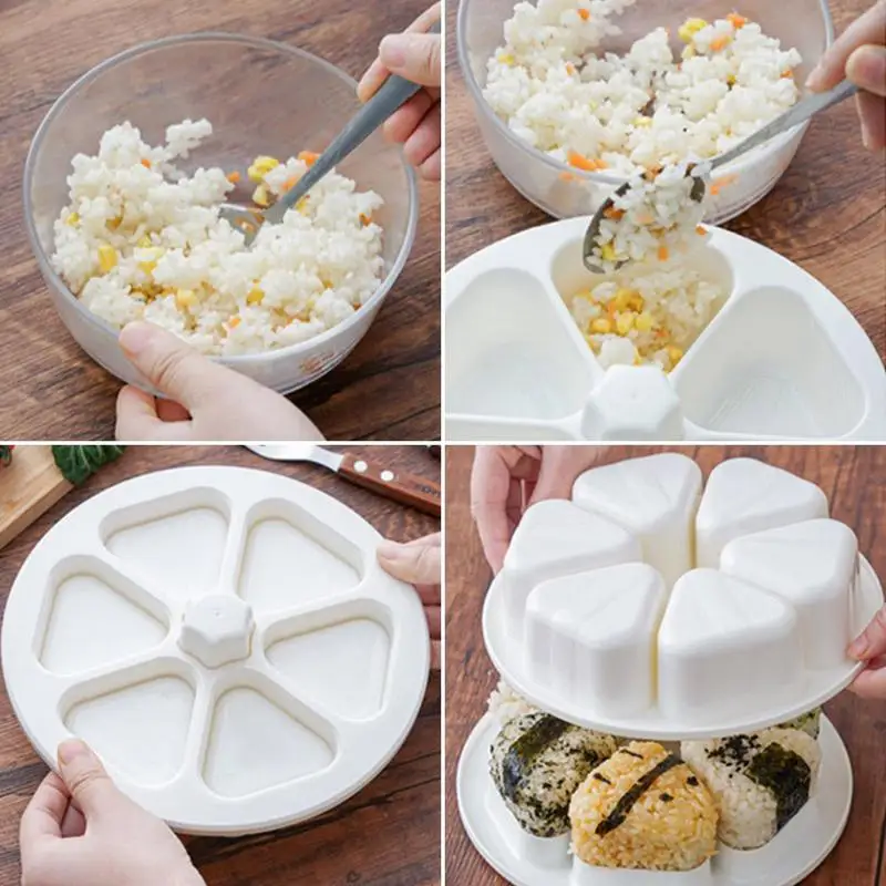 labor-saving Japanese Onigiri Mold Sushi Press Maker Sushi Making Kit Onigiri Rice Ball Mak mould Homemade Onigiri Press Kit