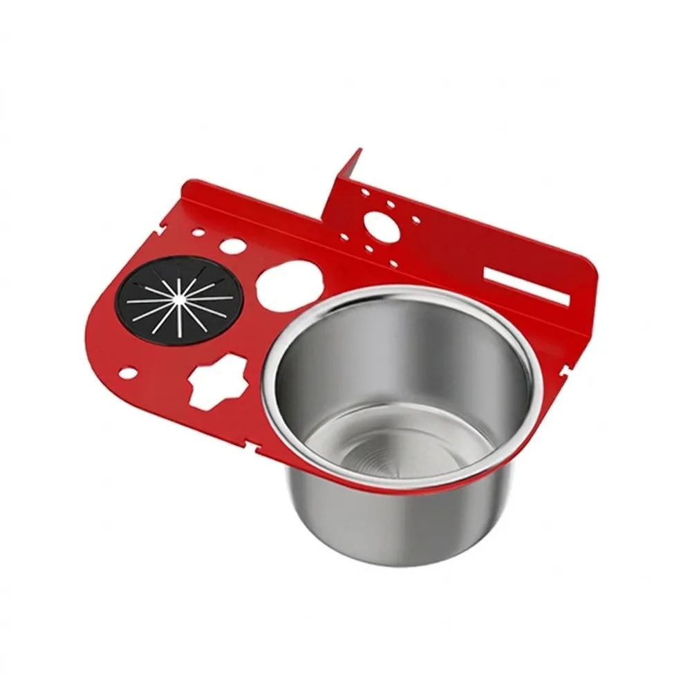 Tool Holder Designed for Ladder Mounting with Aluminum Construction Large Capacity Bucket and Secure Drill Retention