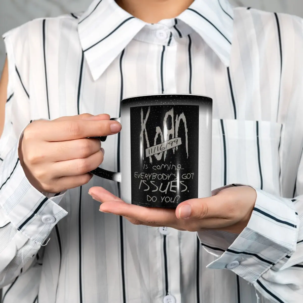 Rock Band Korn Follow The Leader 20Th Anniversary Merch Mug Ceramic Coffee Cups Tea Mugs Milk Cup Drinkware Gift for Woman Man
