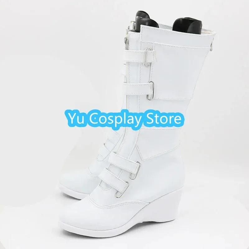 AIAI 2025Yu- Natasha Romanoff Black PU Leather Shoes Halloween Carnival Boots Cosplay Prop Custom Made