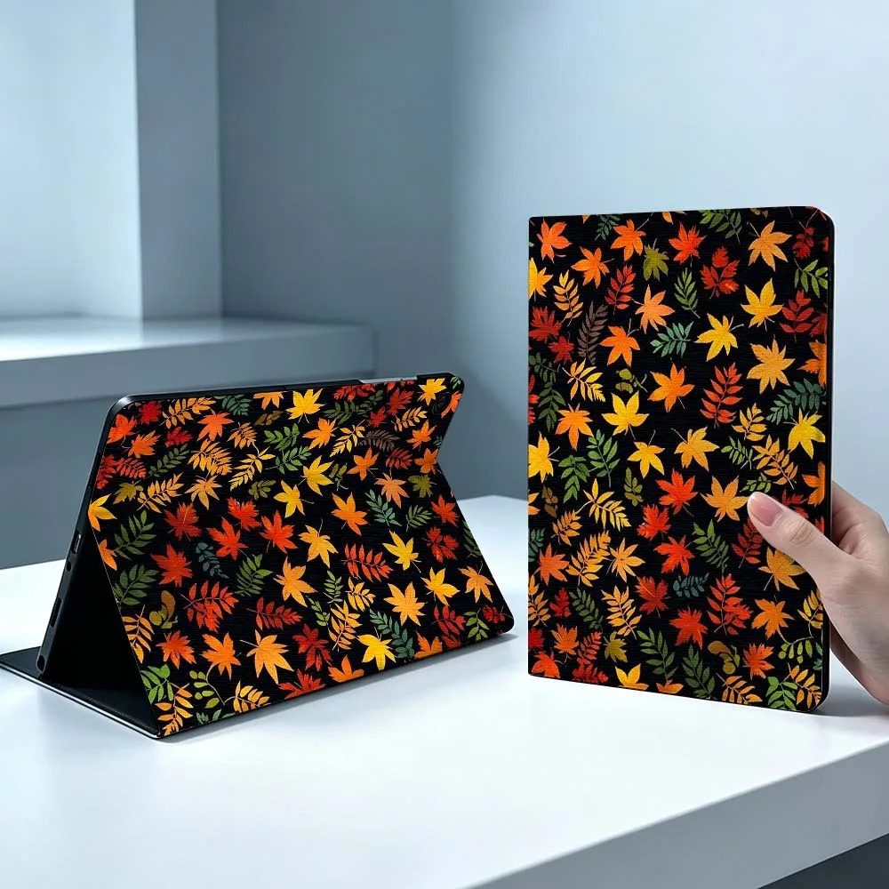 Autumn Maple Leaves Pattern For Samsung Galaxy Tab S11 S10 S9 S8 S7 S6 A9 A8 A7 A11 Lite FE Plus Pen Tray Tablet Case Soft