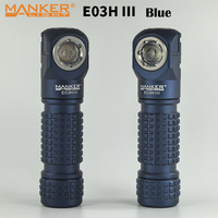 Manker E03H III  Blue 1200 Lumens 14500 / AA Headlamp