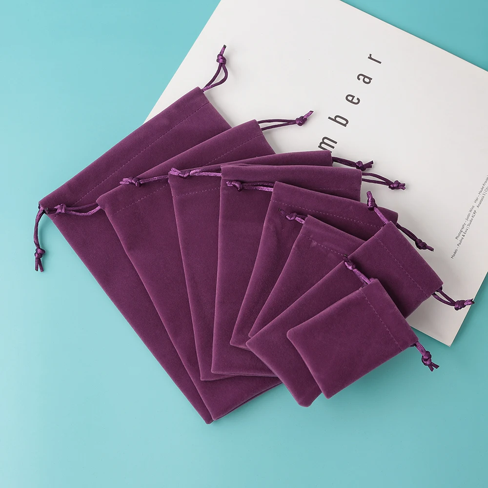 5 pezzi di velluto spesso sacchetto di gioielli imballaggio regalo sacchetti con coulisse festa di nozze caramelle organizzatore di stoccaggio orecchini bracciali imballaggio