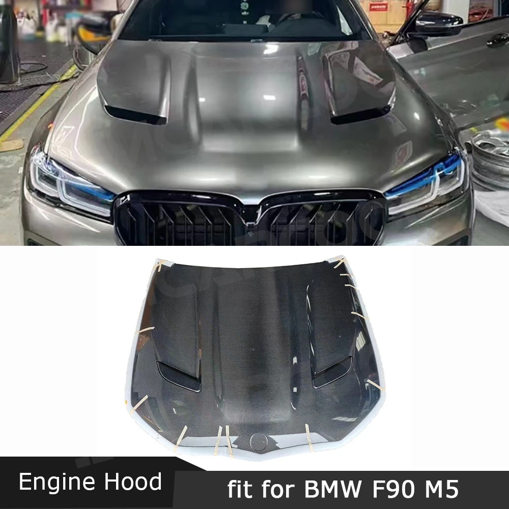 

JMCARCOOL передний бампер из углеродного волокна, крышка капота двигателя для BMW 5 серии F90 M5 2018 +, накладка на капот двигателя, обшивка, комплект