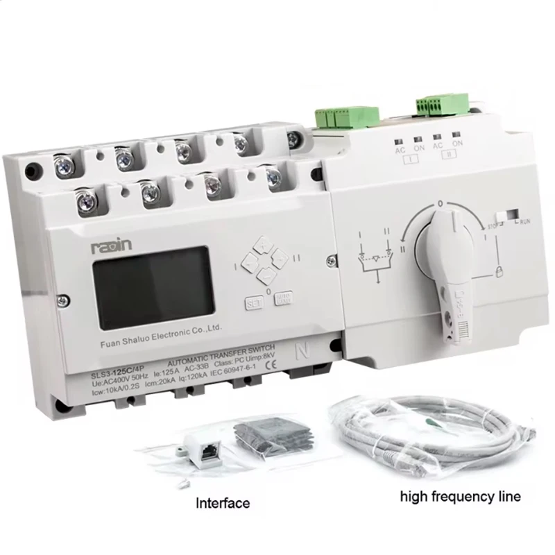 RDS3-125D 4P Radin ATS Generator Dual Power Automatic Transfer Switch with Control Panel Circuit Breaker 63A 100A 125A C/D