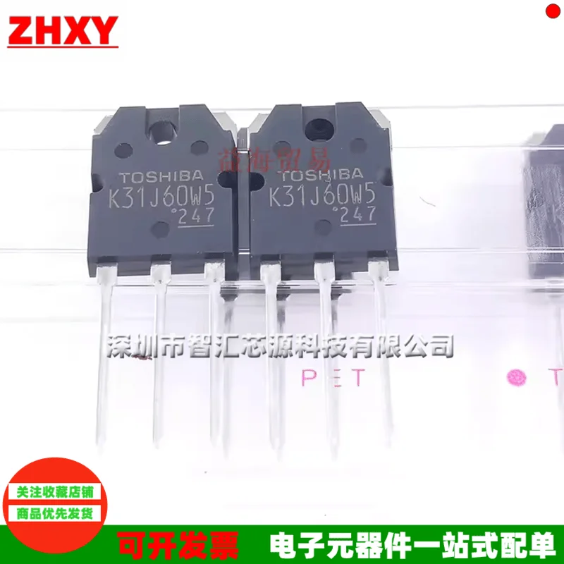 5PCS/LOT K31J60W5 MOSFET TK31J60W5 TO-3P 31A600V  New Original