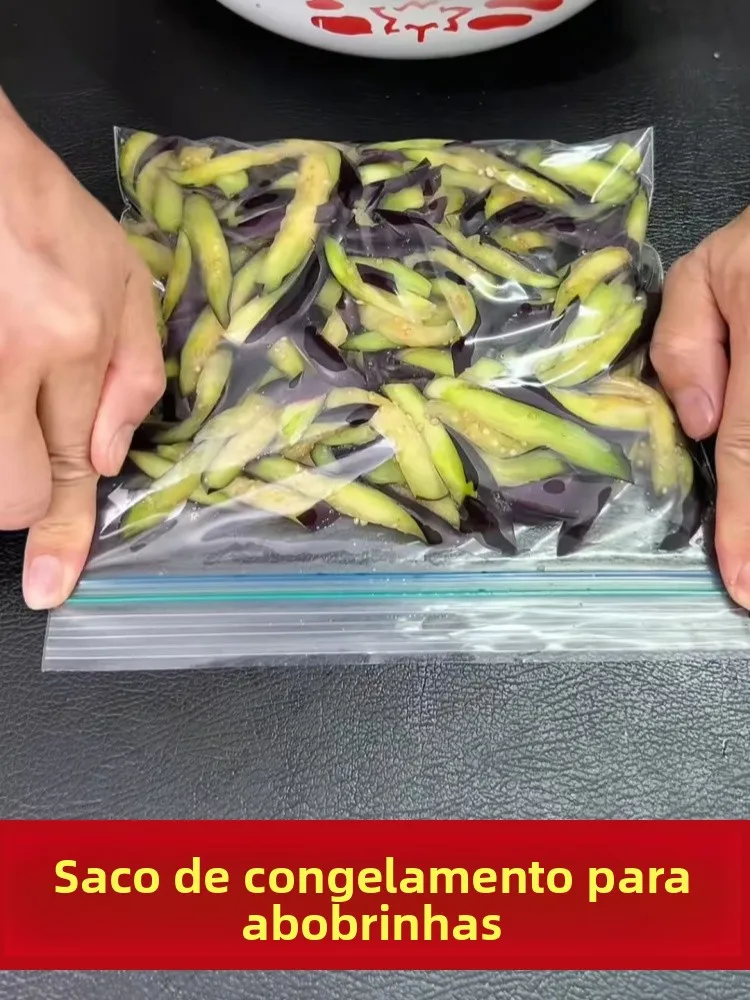 凍結保存可能なナスパスタ生地入り密封保存袋、キッチン用自己密封保存プラスチック保存袋