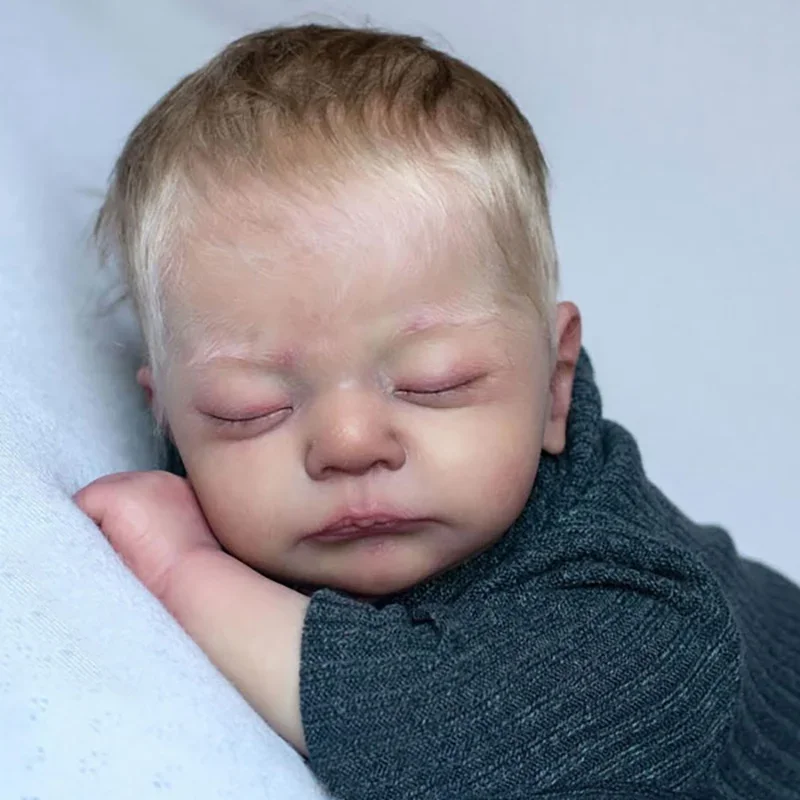 19Inch Reborn Doll Kits Kai Newborn Baby Lifelike Soft Touch Fresh Color Unfinished Doll Parts