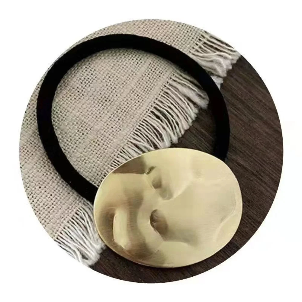 1PC Metalowa elastyczna opaska do włosów dla dziewczynek Kobiety Ręcznie robione Scrunchies Koreańskie ozdoby Modne akcesoria do włosów — zdjęcie 6