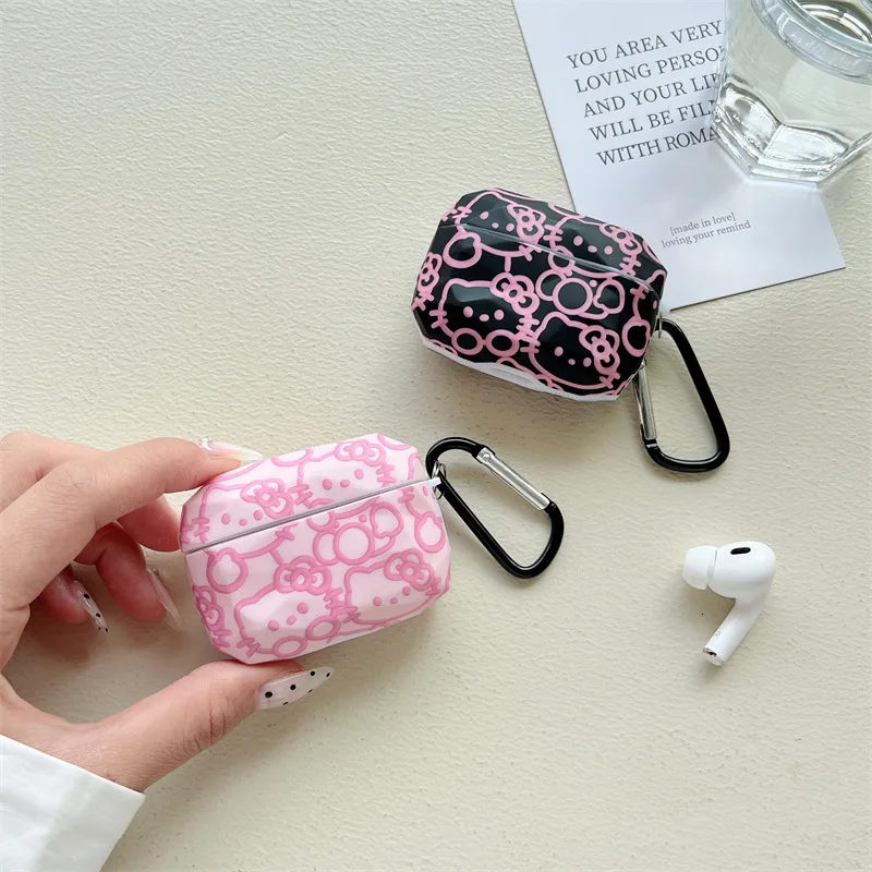 

Милые наушники Sanrio, аксессуары Hello Kitty, милый мультяшный аниме, подходит для Airpods Pro123, защитный чехол для телефона, игрушки для девочек, подарок