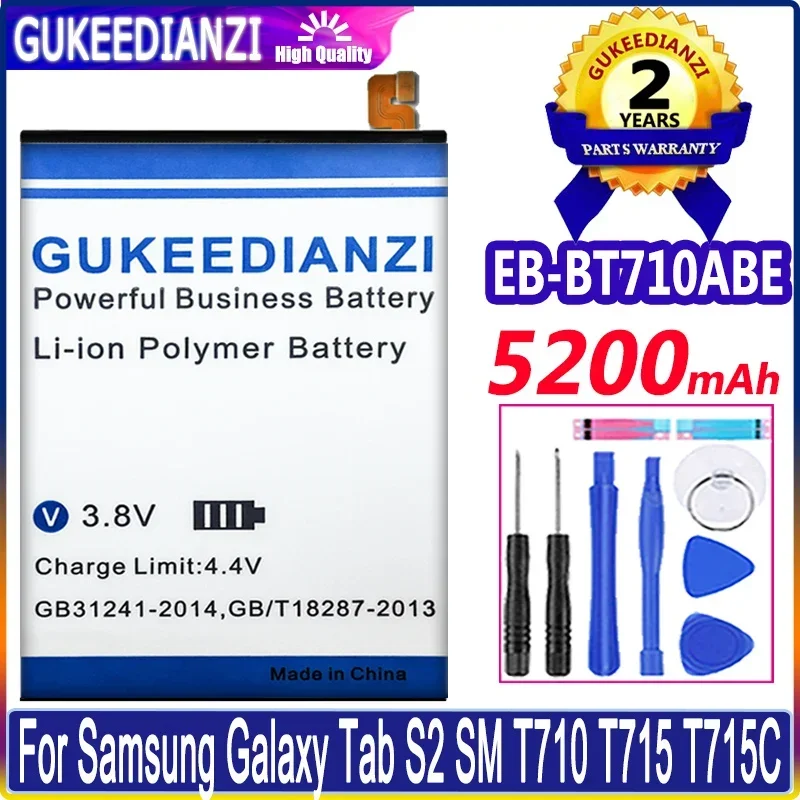 GUKEEDIANZI 5200mAh Battery For Samsung Galaxy Tab S2 8.0 T710 T715 T713 T719 T715C SM T713N T719C EB-BT710ABE Bateria Batteries