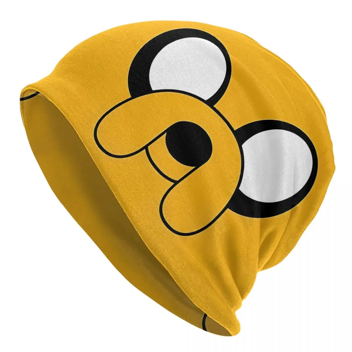 قبعات Jake The Dog Skullies Beanies للمغامرات للخريف والشتاء للجنسين قبعة الشارع الدافئة ذات الاستخدام المزدوج قبعة بونيه