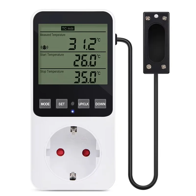 [NEWA08R】 Digital Display Temperature And Humidity Controller Socket Thermostat Heating And Cooling Regulator Smart Socket EU Pl